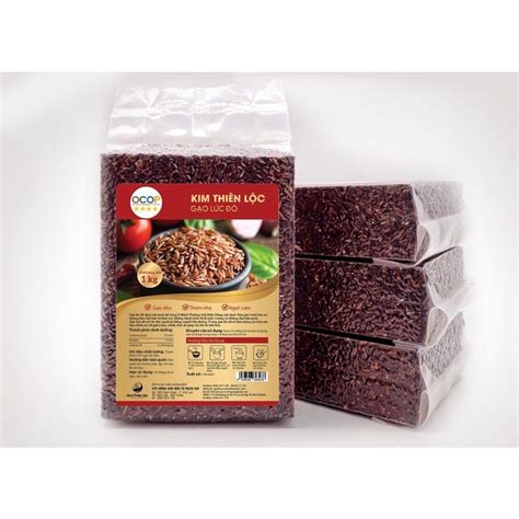 Gạo Lức Đỏ Kim Thiên Lộc Túi 1kg | Shopee Việt Nam