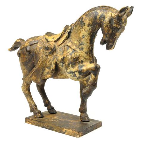 A Vintage Cast Iron Imperial Chinese Style War Horse