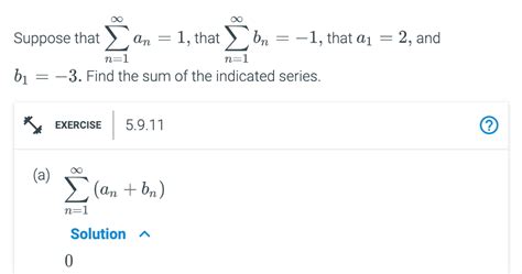 Solved Suppose That ∑n1∞an1 That ∑n1∞bn−1 That A12