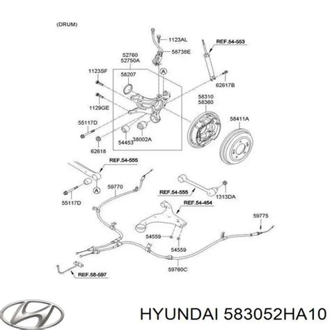 583052HA10 Hyundai/Kia колодки тормозные задние барабанные