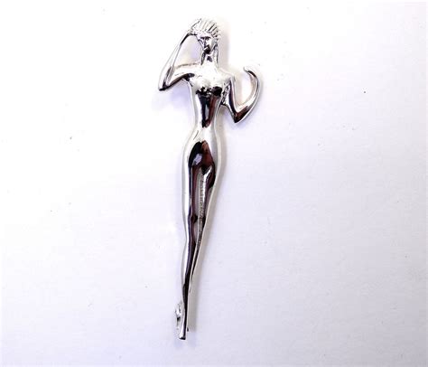 D MOLINA SMH Mexico Designer MODERN Art Nude Woman Sterling Silver Brooch Pin Ap Metals