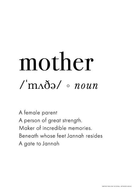 Mother definition poster l posters l Deenposters.com