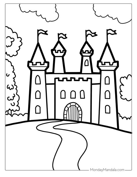 easy castle drawings 2