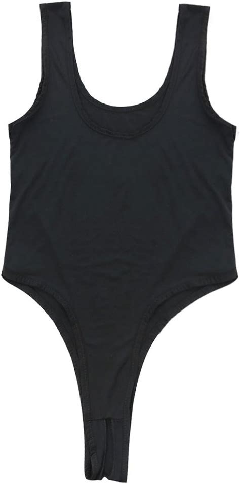 Aiihoo Women S Sleeveless Open Croth Thong Leotard One Piece High Cut Bodysuit Teddy Bikini