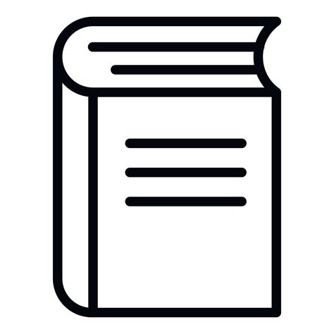 Book icon, outline style 15391109 Vector Art at Vecteezy