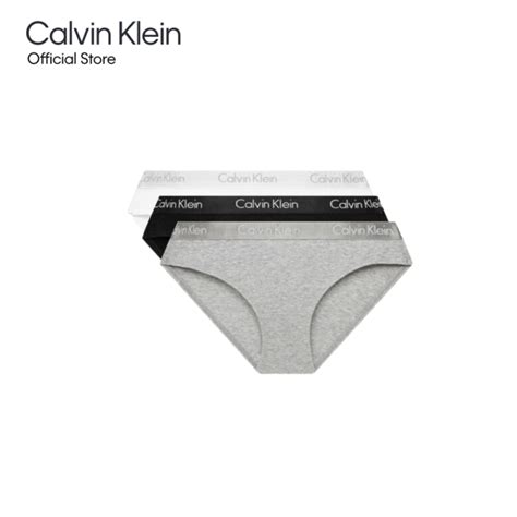 CALVIN KLEIN กางเกงชนในแพค ชนผหญง Motive Cotton ทรง Bikini รน QP O MPI ส
