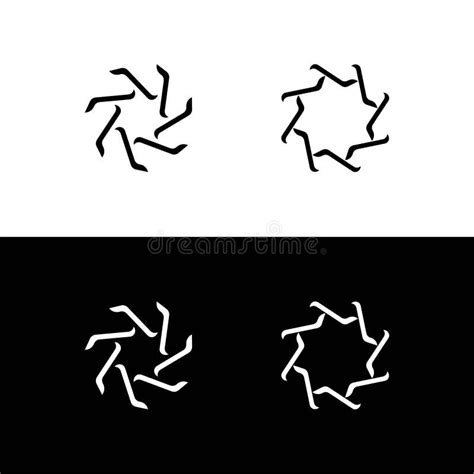 Spark Circle Logo Design Template Black And White Circle Logo Stock
