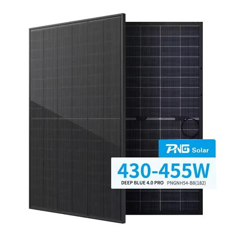 Png Original 420w 425w 430w 435w 440w Full Black Solar Panels N Type