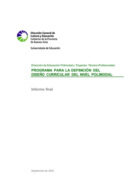 Informe Final Diseo Curricular PDF