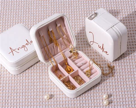 Personalized Jewelry Box Travel Jewelry Case Bridesmaid Etsy