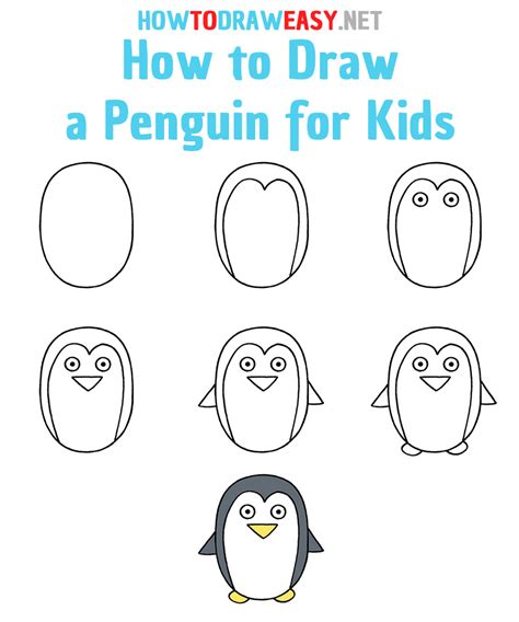 How To Draw A Penguin Easy Step By Step ~ Draw An Easy Penguin · Art