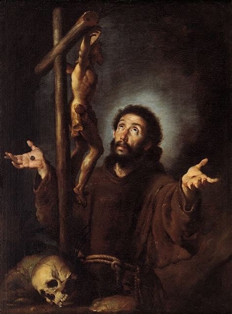 St Francis Of Assisi Adoring The Crucifix By Bernardo Strozzi Artvee