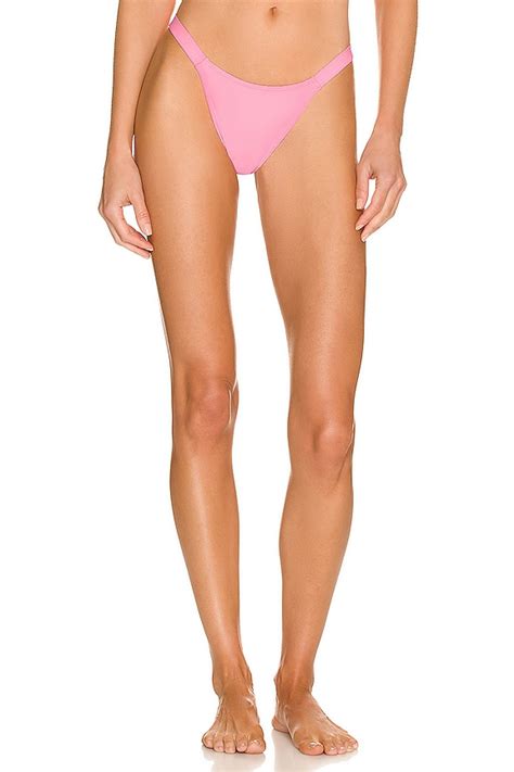 Melissa Simone High Rise Bikini Bottom In Baby Pink Revolve