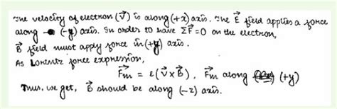 An Electron Is Moving Along Positive X Axis A Uniform Electric Field Exists Towards Negative