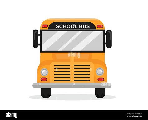 school bus front view stock vector image art alamy