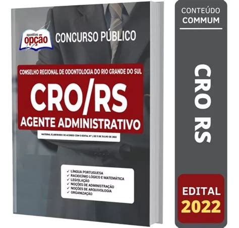 Apostila Concurso Cro Rs Agente Administrativo MercadoLivre