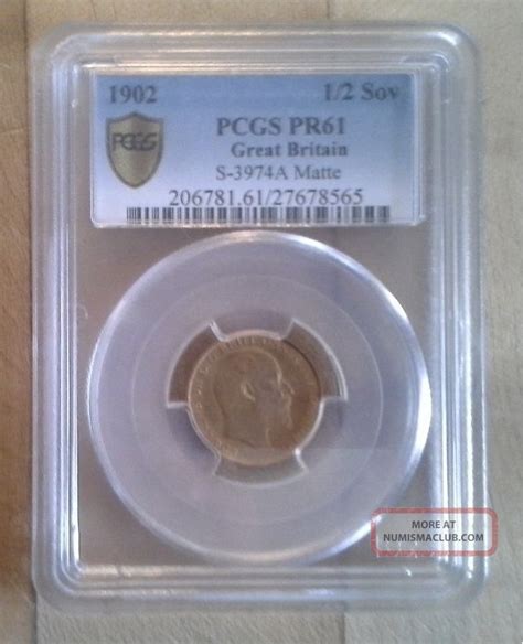 British Matte Proof Gold Half Sovereign Pcgs Proof