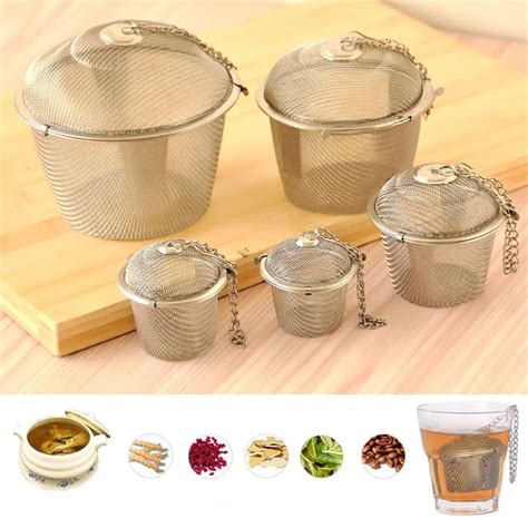 Stainless Steel Tea Infuser Locking Spice Tea Strainer Reusable Mesh