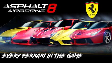 Asphalt Full Ferrari Showcase Every Car In Game Youtube