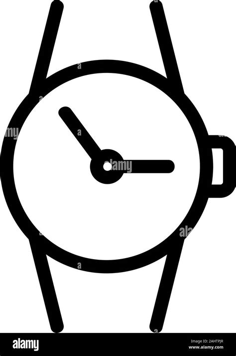 Hand Watch Icon Vector Isolated Contour Symbol Illustration Stock