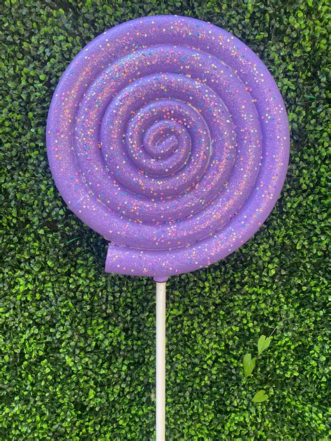 Xxl Purple Faux Candyland Lollipops 19 Inch Diameter Etsy