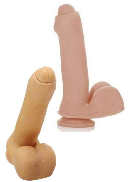 GODE ANAL VAGINAL phallus réaliste avec testicules et ventouse faux pénis doux EUR 48 30