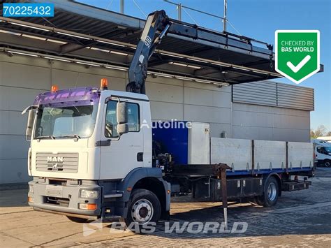 Man Tgm X Hmf K Crane Remote Flatbed Truck For Sale