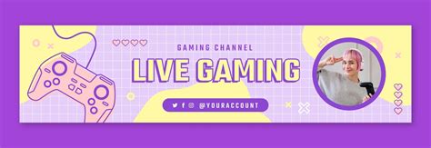 Free Vector | Hand drawn gaming stream twitch banner