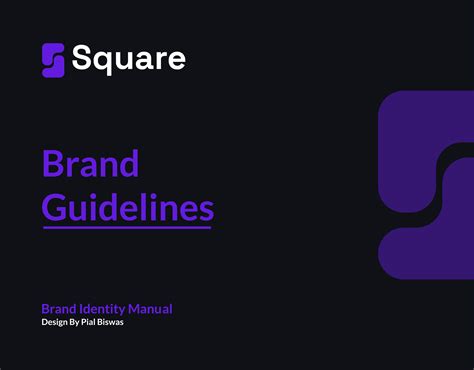 Square Logo And Brand Identity Brand Guidelines Behance Behance