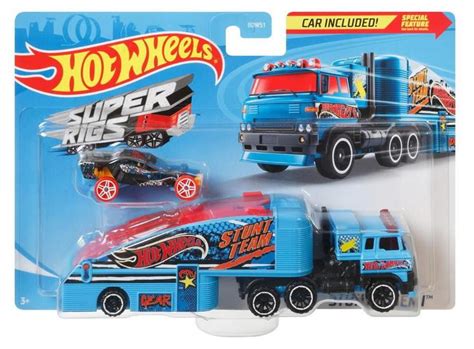 Hot Wheels Caminhão Super Rigs E Carrinho 1 64 Mattel Bdw51