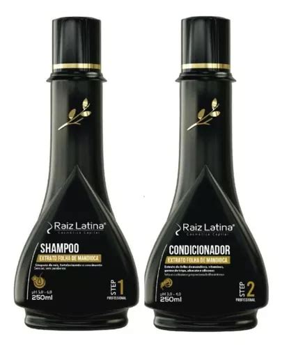 Condicionador Raiz Latina Kit Mandioca Shampoo Sem Sal Condicionador Raiz Latina