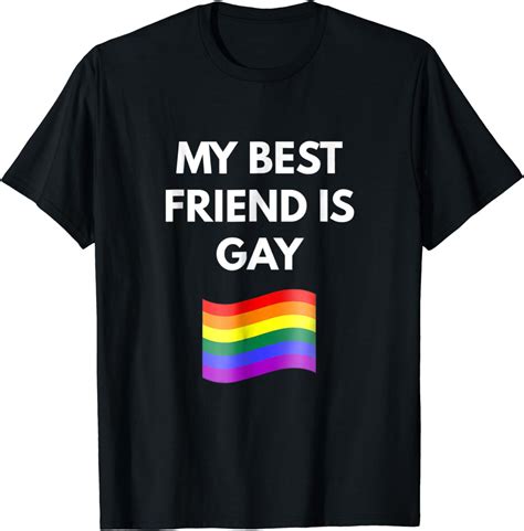 Amazon My Best Friend Is Gay T Shirt Gay Lgbt Pride Clothing