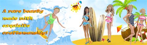 Amazon E Ting Pcs Sets Beach Bikini Swimsuit Bathing Doll Clothes One Piece Swimwear