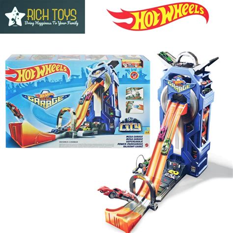 Jual HOT WHEELS CITY TRACK MEGA GARAGE MAINAN ANAK TREK MOBIL BALAP Shopee Indonesia