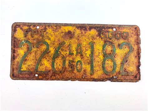 Antique Rusty License Plates Lot Of 3 For Very Rustic Decor Or Etsy