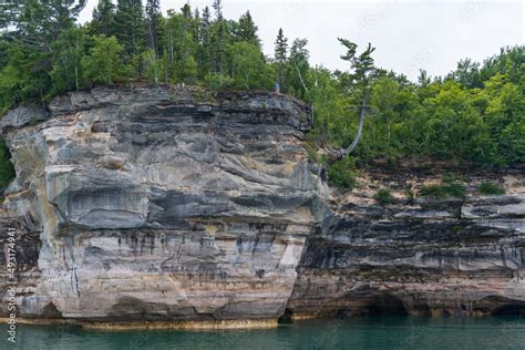 Pictured Rocks National Lakeshore Upper Peninsula Michigan Usa Stock