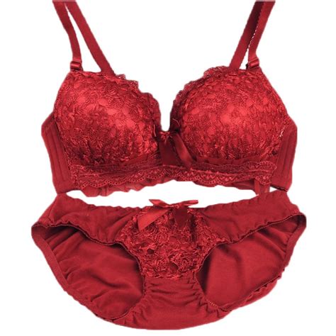 Wriufred Cotton Cute Girl Bra Set Sexy Lace Embroidery Lingerie Sets