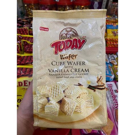 Today Cube Wafer 200g Vanilla Strawberry Chocolate Hazel Nut Lemon