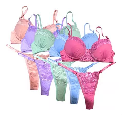 Conjuntos Lingerie Fio Duplo String Suti Bojo Lav Nia Frete Gr Tis