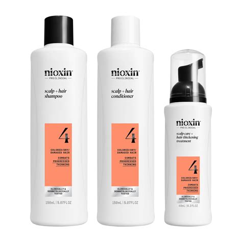 Nioxin Scalp + Hair Thickening System 4 Kit - Hair Treatment System for
