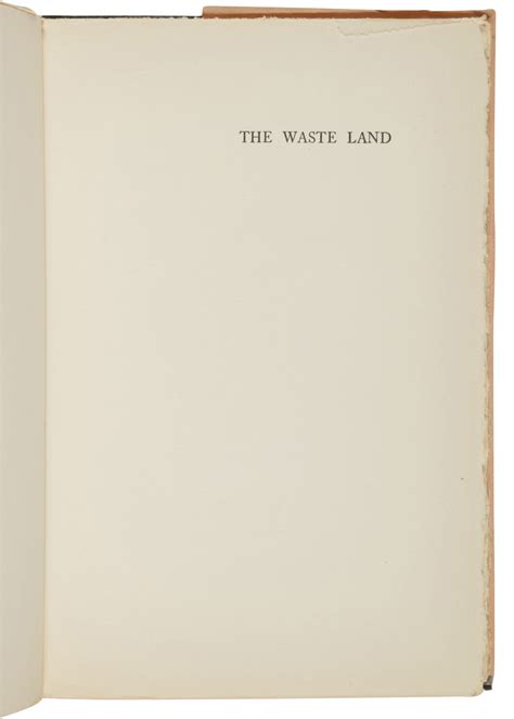 Eliot, T.S. | The most important English Modernist poem | Fine Books ...