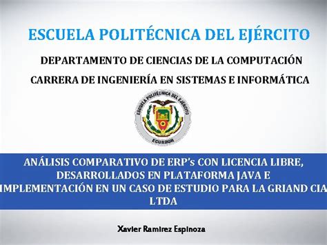 ESCUELA POLITCNICA DEL EJRCITO DEPARTAMENTO DE CIENCIAS DE