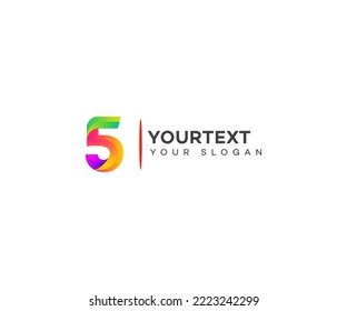 Number 5 Logo Icon Design Template Stock Vector (Royalty Free ...