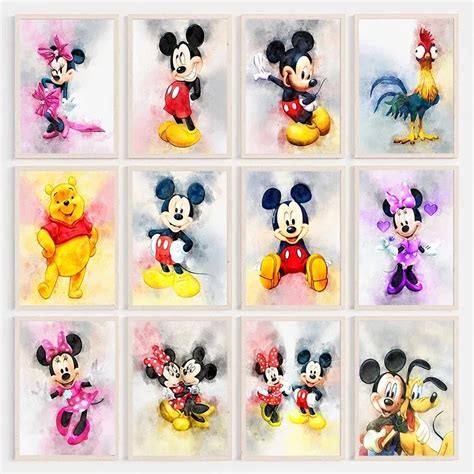 Disney Karikat R Poster Ve Bask Lar Mickey Ve Minnie Mouse Graffiti