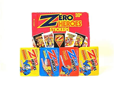 Zero Heroes Stickers By Donruss Lot Of 3 Packs By Wonderlandtoys