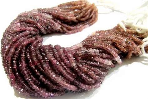 Natural Pink Tourmaline Shaded Color Size 3 4mm Rondelle Beads Strand