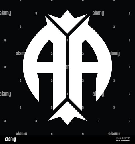 AA Logo monogram shield leaf crown element design template Stock Photo ...