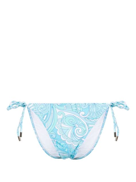 Melissa Odabash Miami Paisley Print Bikini Bottom Blue FARFETCH