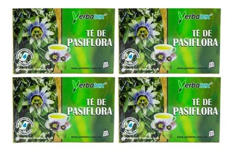 Pack 4 Té De Pasiflora Con 25 Sobres Cada Uno Yerbatex Meses sin interés