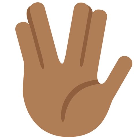 Vulcan Salute Free Vector Emoji On